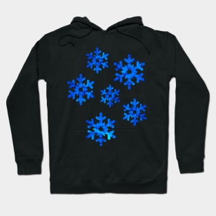 Watercolor Snowflakes (Blue) Hoodie